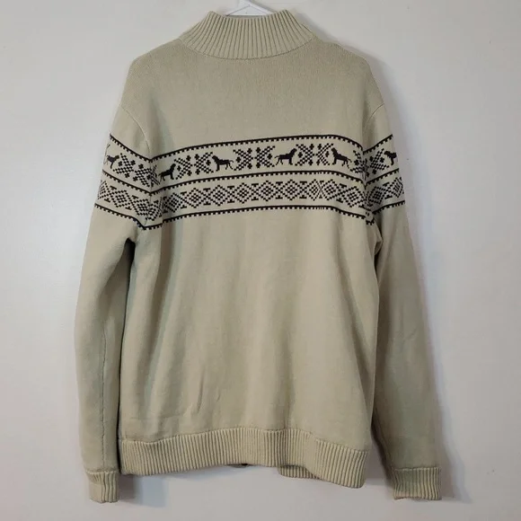 Southern Proper Farm Fairisle Full Zip Lined Sweater Jacket Size XL Preppy Mens - Picture 13 of 15